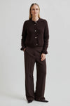 Second Female Fique Classic Trouser - Chocolate Plum