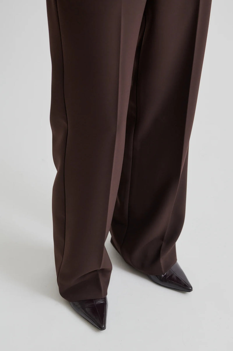 Second Female Fique Classic Trouser - Chocolate Plum