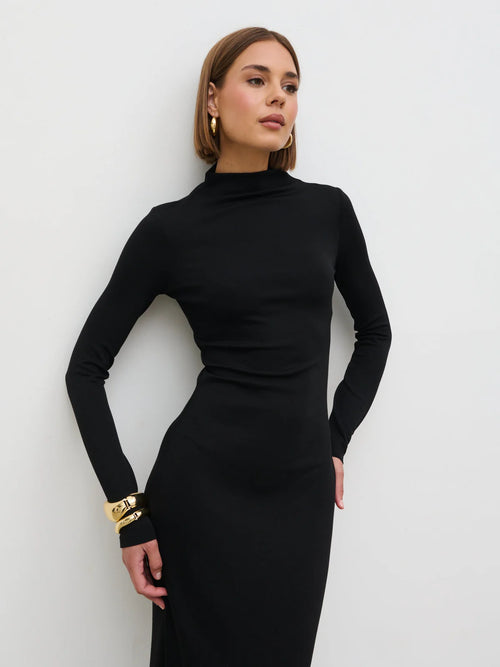 Pretty lavish Mabel High Neck Jersey Maxi Dress-black