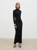 Pretty lavish Mabel High Neck Jersey Maxi Dress-black