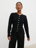 Pretty Lavish Kyle Fitted Knit Cardigan - Black