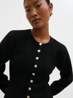 Pretty Lavish Kyle Fitted Knit Cardigan - Black