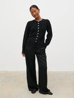 Pretty Lavish Kyle Fitted Knit Cardigan - Black