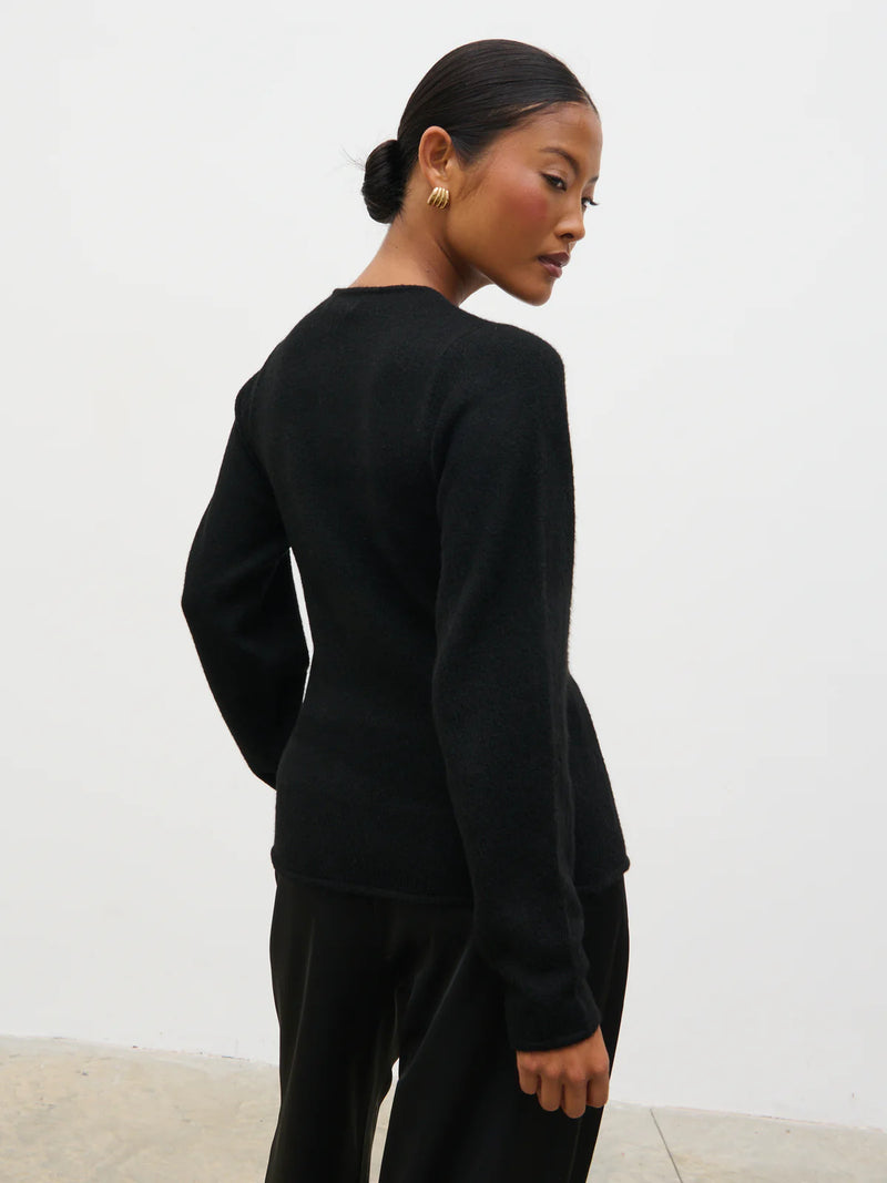 Pretty Lavish Kyle Fitted Knit Cardigan - Black