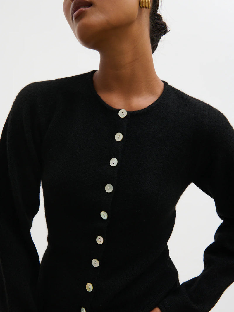 Pretty Lavish Kyle Fitted Knit Cardigan - Black