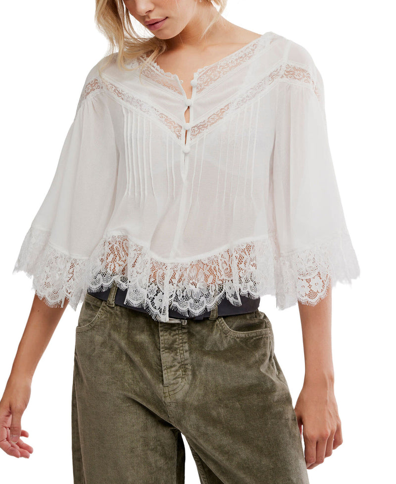Free People Bali Midnight Rain Blouse - Ivory