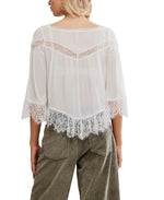 Free People Bali Midnight Rain Blouse - Ivory