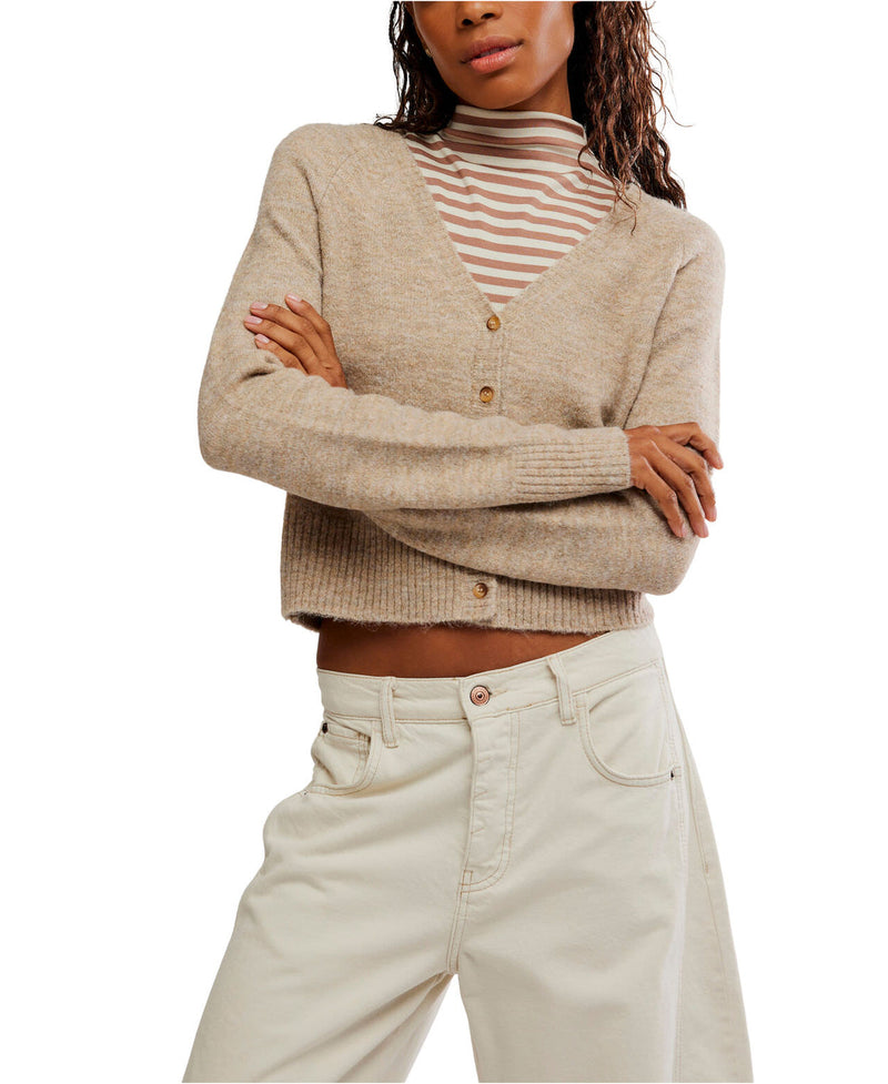 Free People Schoolgirl Cardigan - Pearl Melange