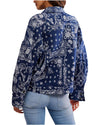 Free People Navy Patterned Jacket
