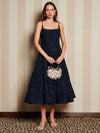 Sister Jane Maison Gem Studded Midi Dress - Marine Blue