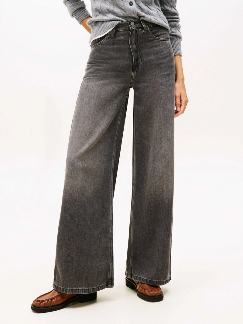 Tommy Hilfiger 70s Wide-Leg High-Rise Jeans - Grey