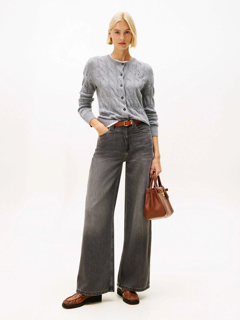 Tommy Hilfiger 70s Wide-Leg High-Rise Jeans - Grey