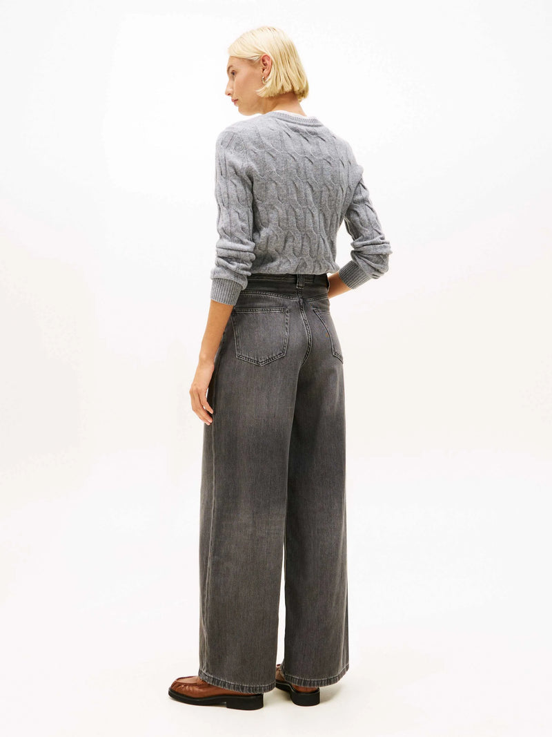 Tommy Hilfiger 70s Wide-Leg High-Rise Jeans - Grey