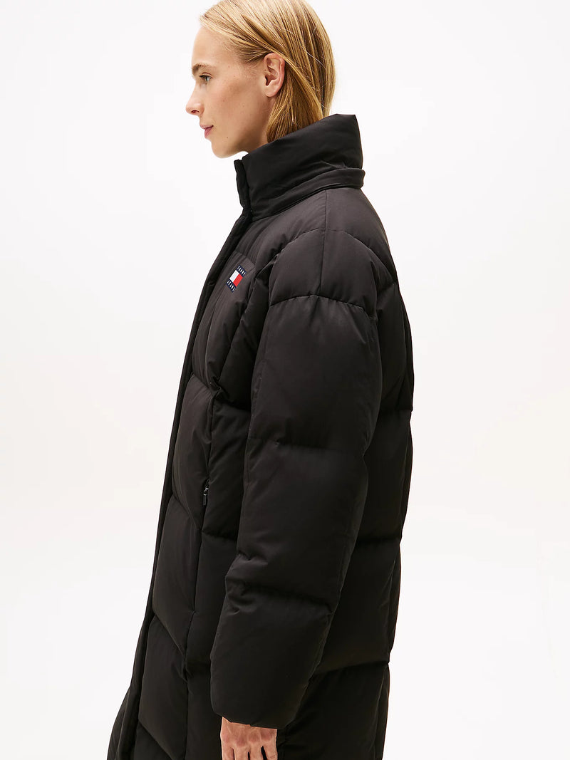 Tommy Jeans Water Repellant Longline Alaskan Puffer - Black