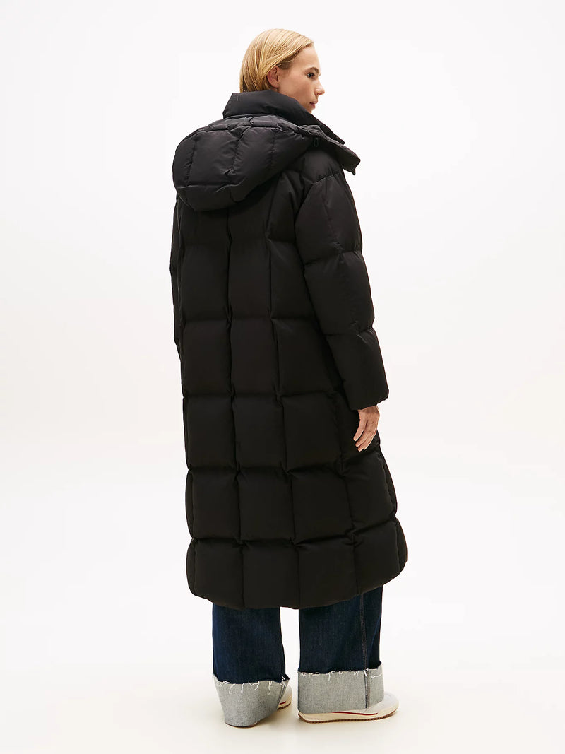 Tommy Jeans Water Repellant Longline Alaskan Puffer - Black