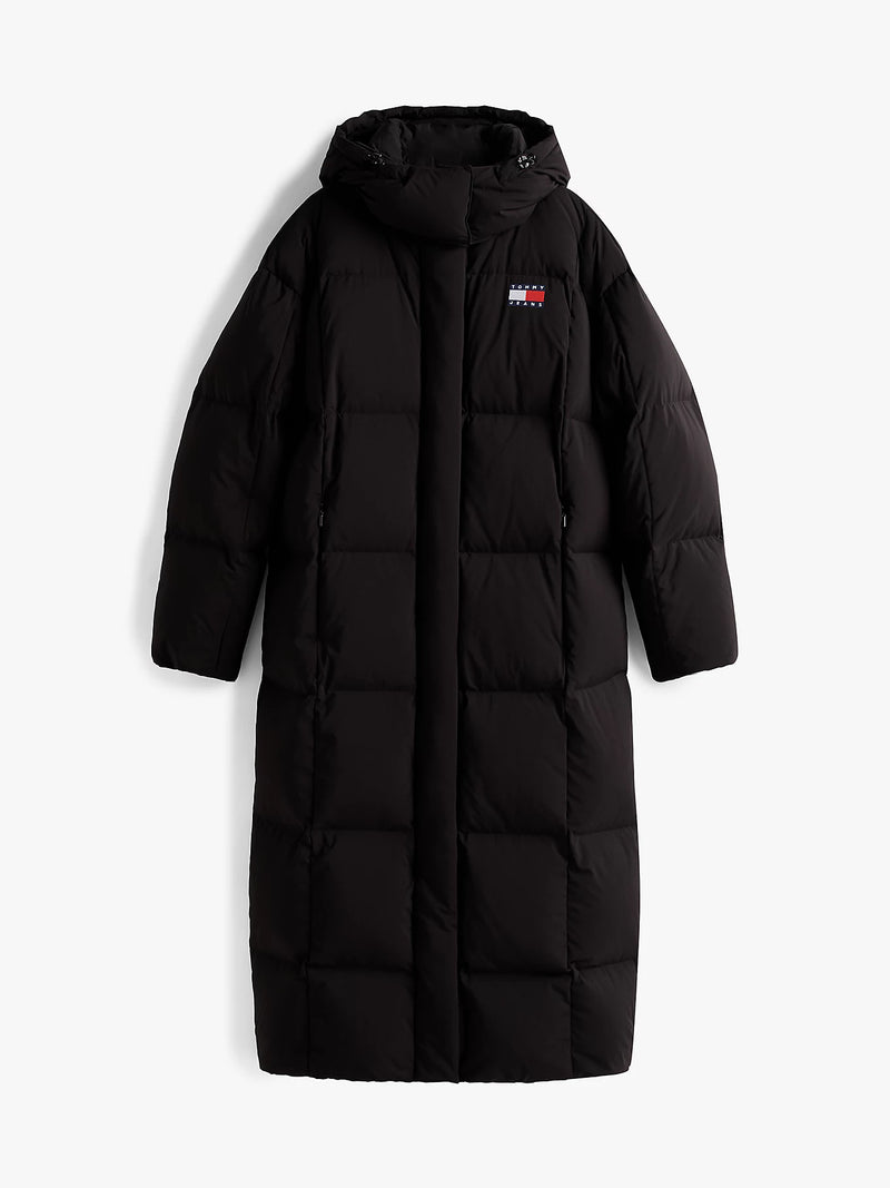 Tommy Jeans Water Repellant Longline Alaskan Puffer - Black