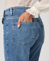 Paige Leenah Mini Patch Pocket Wide Leg Jean