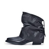 ASH Loren Leather Boot - Soft Mustang - Black