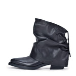 ASH Loren Leather Boot - Soft Mustang - Black