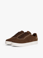 Tommy Hilfiger Suede Cupsole Trainer - Legacy Brown