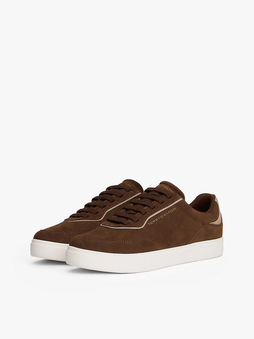 Tommy Hilfiger Suede Cupsole Trainer - Legacy Brown