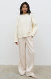 Pretty Lavish Camille Oversized Borg Jumper - Cream