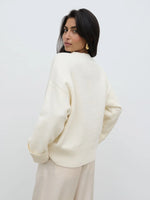 Pretty Lavish Camille Oversized Borg Jumper - Cream