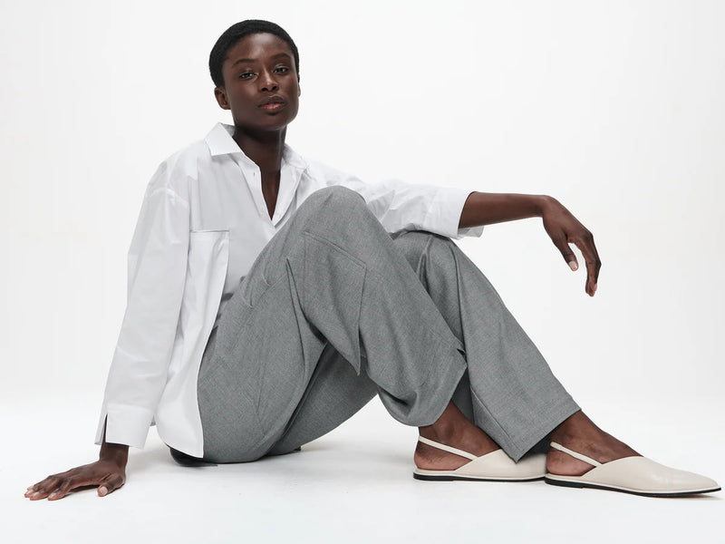 Jane Lushka Limone Studio Poplin Blouse - White
