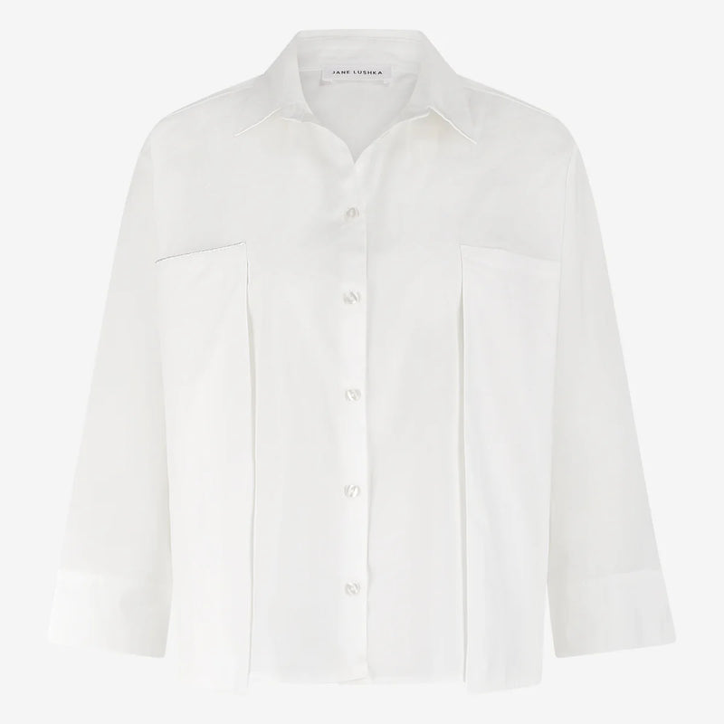 Jane Lushka Limone Studio Poplin Blouse - White