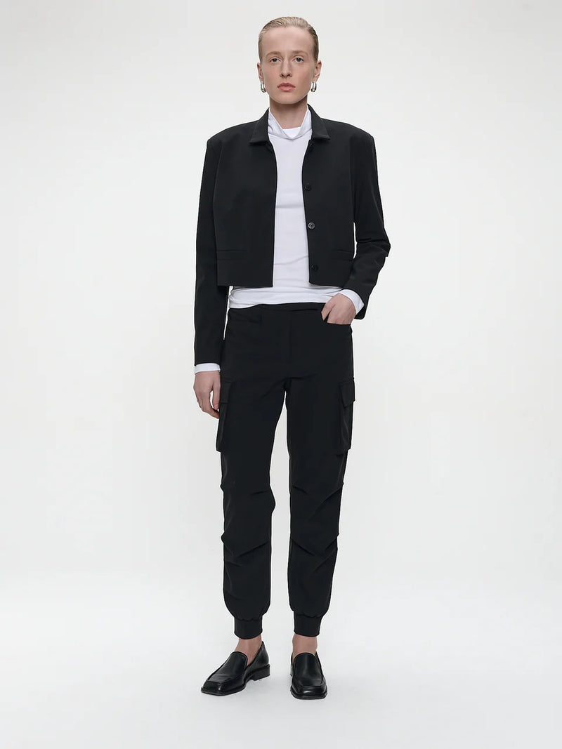 Jane Lushka Velda Blazer Brush Tech Jersey - Black