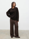 Pretty Lavish Camille Oversized Borg Jumper - Brown