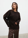 Pretty Lavish Camille Oversized Borg Jumper - Brown