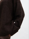Pretty Lavish Camille Oversized Borg Jumper - Brown