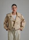 Jane and Tash nude suede jacket