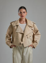 Jane and Tash nude suede jacket