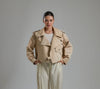 Jane and Tash nude suede jacket