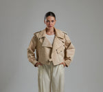 Jane and Tash nude suede jacket