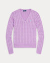 Ralph Lauren Cable knit cotton vneck